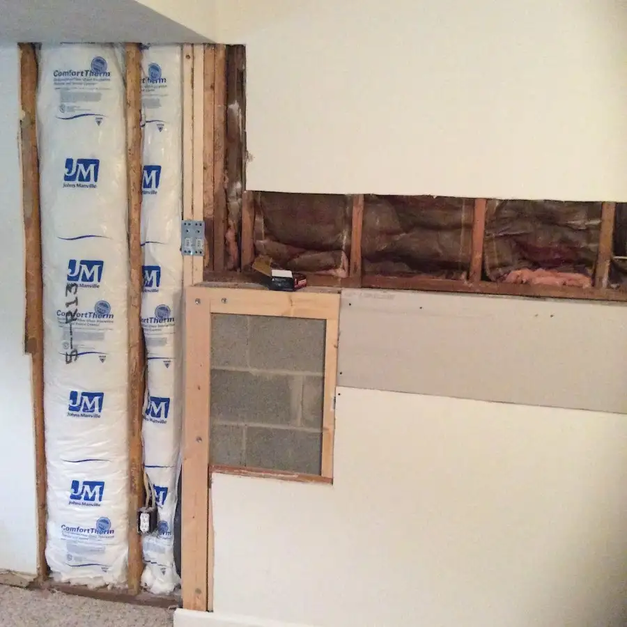 Wall insulation replacement during Contents Cleaning & Restoration in Midway City